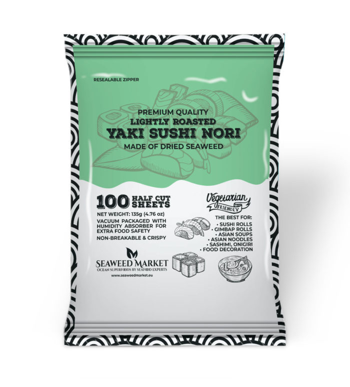 100 Half Sheets Nori Seaweed Market - European supplier