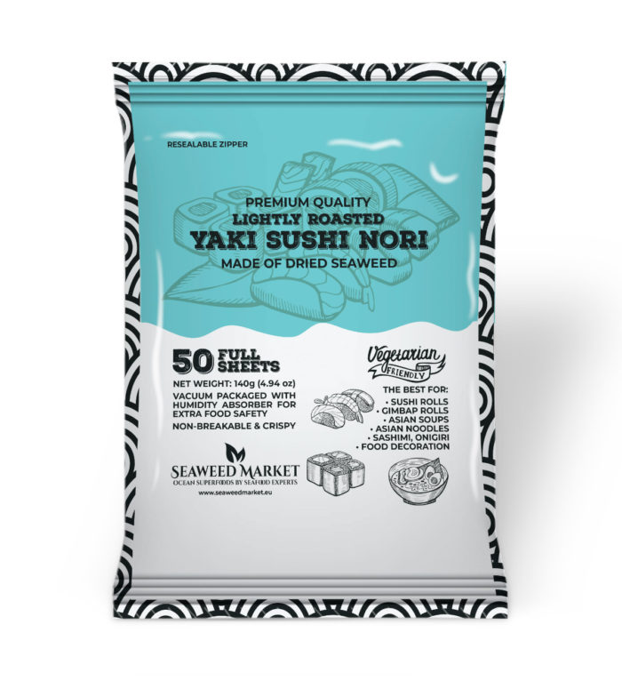 50 Full Sheets Nori Seaweed Market - European supplier