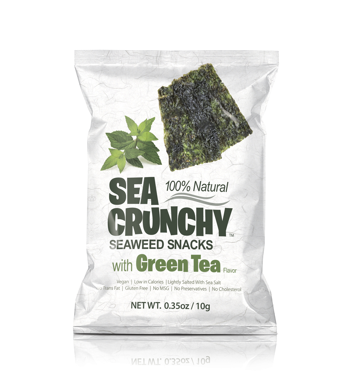 SEA CRUNCHY Seaweed Snacks with green tea image.
