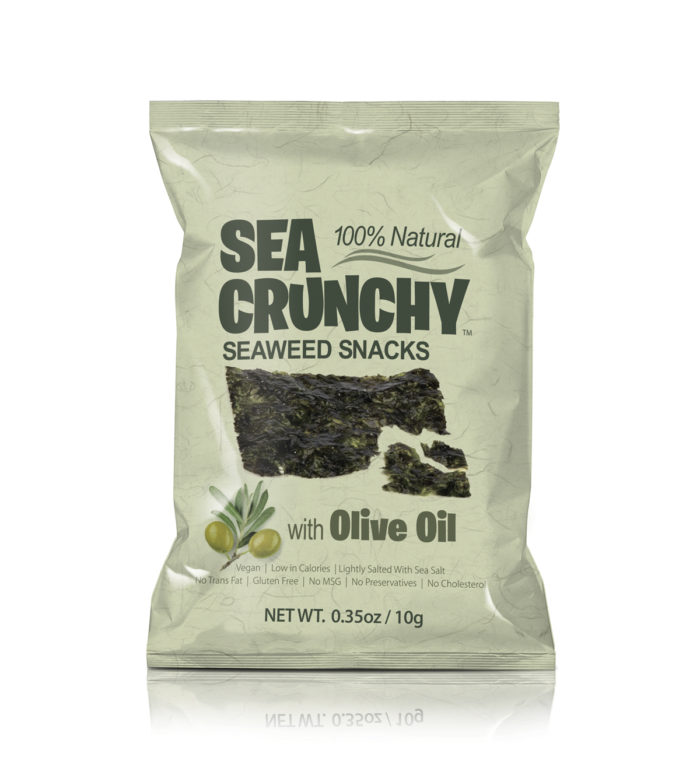 SEA CRUNCHY Seaweed Snacks with olive oil image.