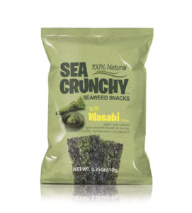 SEA CRUNCHY Seaweed Snacks with wasabi root image.
