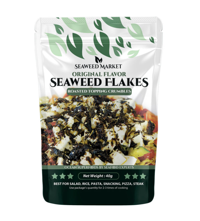 Seaweed Flakes or topping crumbles for cooking salads, rice, bbq, pasta and other dishes picture